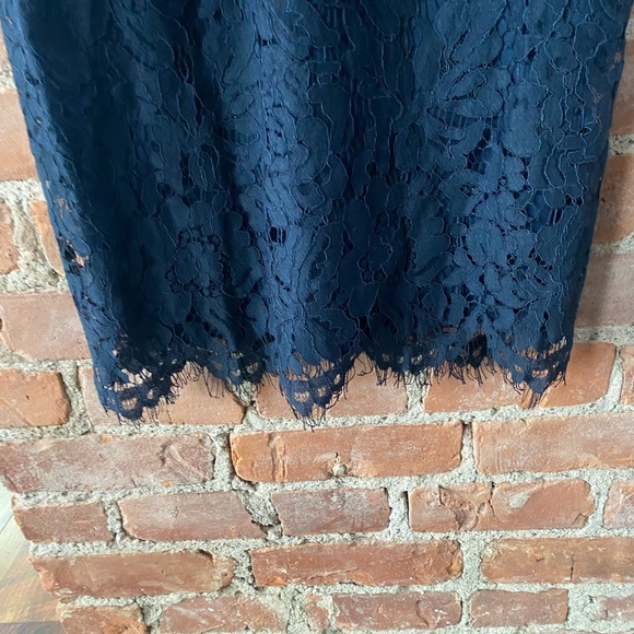 NWT ASTR THE LABEL Elegant Navy Lace Slip Dress w/Spaghetti Straps, Lined - Picture 2 of 7